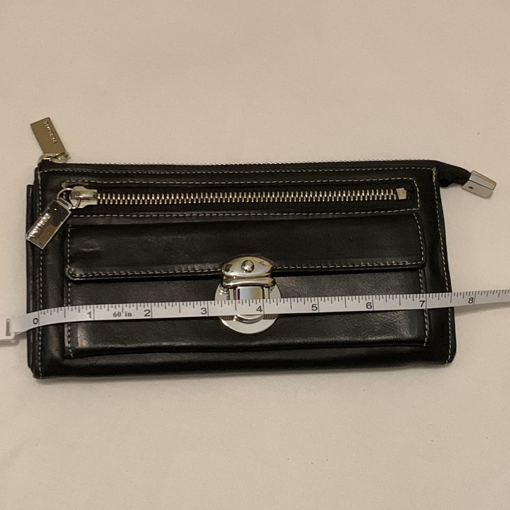 NWT Perlina Black Genuine Leather Zipper Wallet - Picture 4 of 8